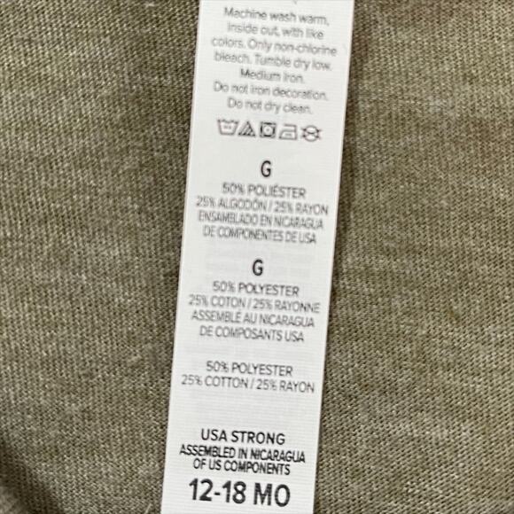 Bella Canvas Kids Infant Short Sleeve One Piece in Olive Green 12-18 Month - Picture 11 of 13